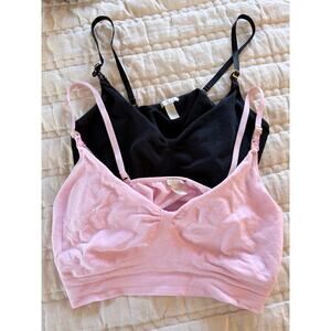 Hatch Maternity Pumping Nursing Bra Bundle Black Pink L